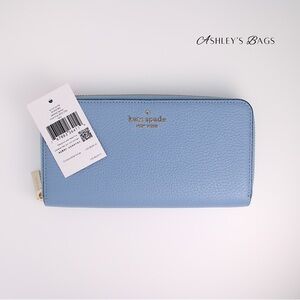 Kate Spade Leila Large Continental Wallet In Dusty Blue